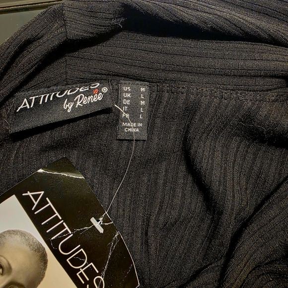 Attitudes by Renee Black Cowl Neck Sweater - Picture 10 of 13